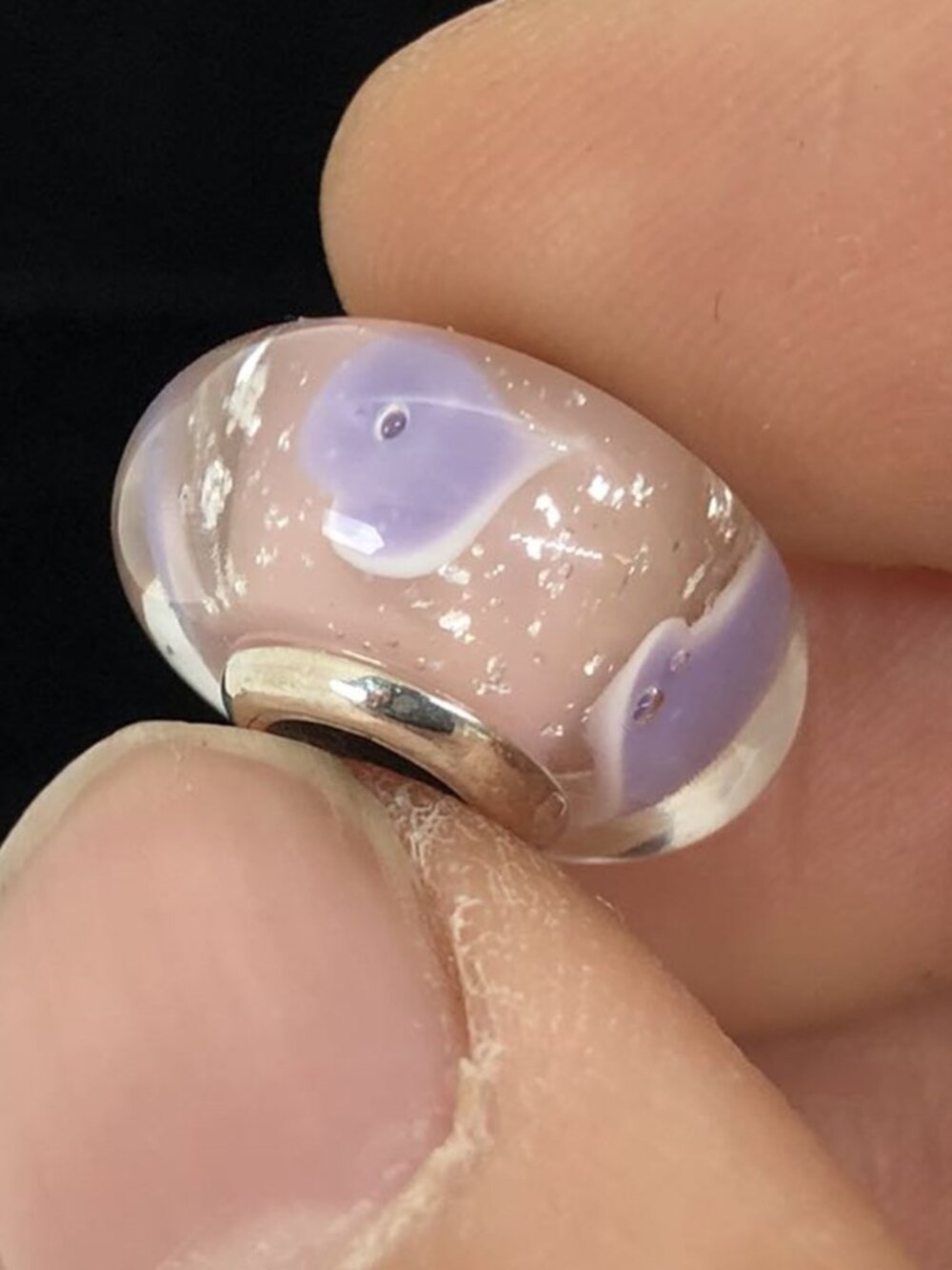 👍👍Pandora Plentiful Hearts Murano Glass Charm